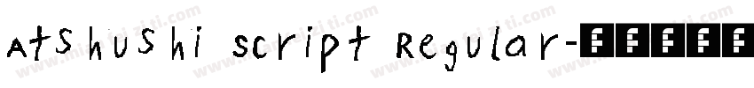 Atshushi Script Regular字体转换